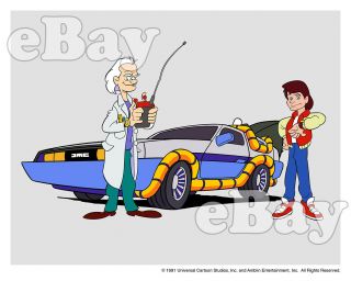 Rare Back To The Future Cartoon Color 8 X 10 Tv Photo Universal Cartoon