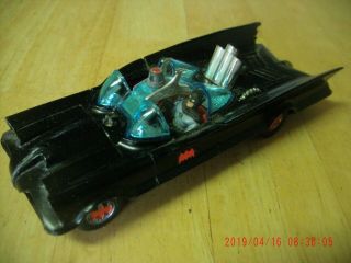 Vintage Corgi Batmobile Diecast Toy 1/43 Scale 8,  W/figures