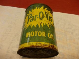 Vintage Par - O - Vis Sae 30 Pennzoil Company Empty Motor Oil Can