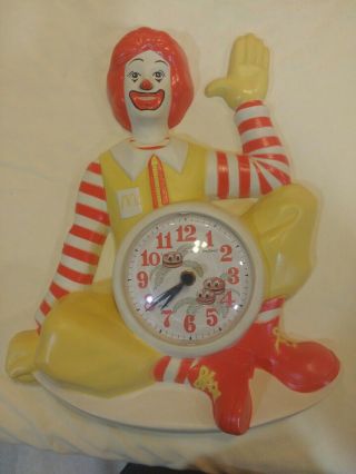 Ronald Mcdonald Wall Clock 1981 Burwood Prod Co