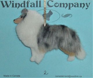 Blue Merle Shetland Sheepdog Sheltie Dog Soft Plush Christmas Ornament 2 By Wc