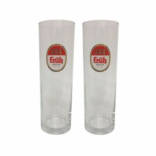 Fruh Kolsch - Set Of 2 - German Beer Glasses 0.  2 Liter - Stange -