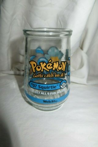 Welch ' s Jelly Jar Pokemon 07 Squirtle Juice Glass 2