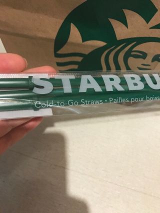 STARBUCKS VENTI Replacement Straws 3 pack Green Cold - to - Go Authentic Grande 4