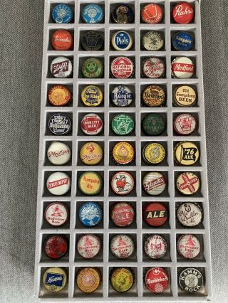 50 Cork Lined Beer Bottle Cap Crowns - Bud,  Miller,  Tax Caps