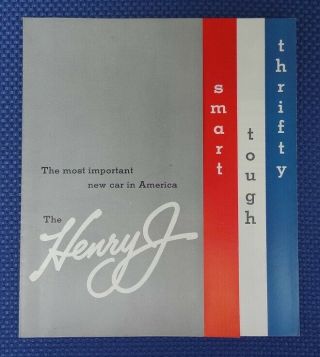 1950 Kaiser - Frazer Henry J Automobile Dealership Brochure Old Stock