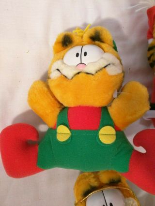 1990 McDonald ' s Garfield Christmas Vintage Plush Toys Complete set of 4 2