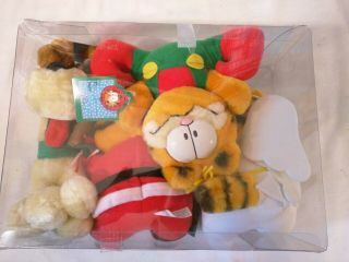 1990 McDonald ' s Garfield Christmas Vintage Plush Toys Complete set of 4 8