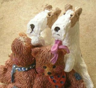 Wire Fox Terrier Pair With Bears