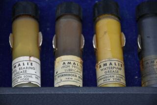 Vintage Amalie Motor Oil Co. ,  Pennsylvania Salesman ' s Sample Oil Kit 6