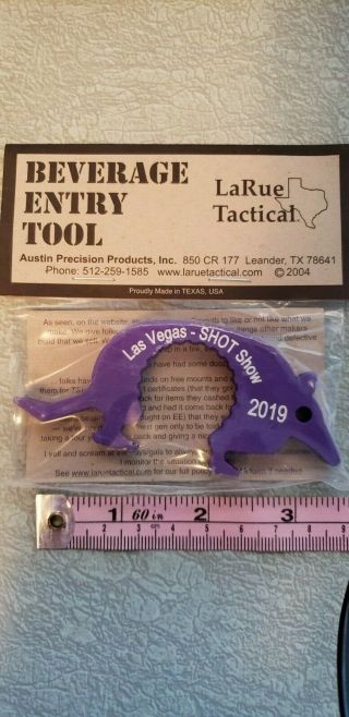 2019 Shot Show Larue Tactical Dillo Bottle Opener Entry Tool Rare Las Vegas