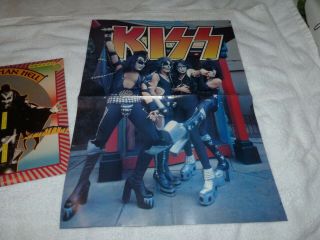 KISS HOTTER THAN HELL BLUE CASABLANCA LABEL W/RARE POSTER 4