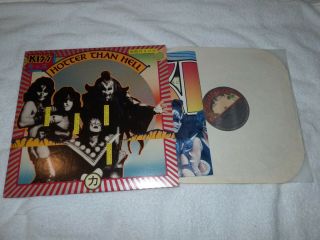 KISS HOTTER THAN HELL BLUE CASABLANCA LABEL W/RARE POSTER 5
