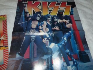 KISS HOTTER THAN HELL BLUE CASABLANCA LABEL W/RARE POSTER 8