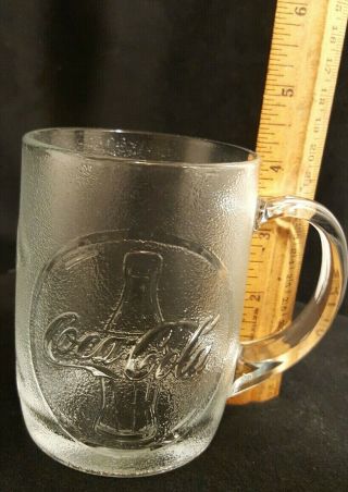 Set of 4 COCA - COLA,  COKE Glass Mugs Cups 4 