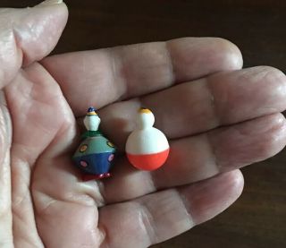 VINTAGE DOLLHOUSE MINIATURE HANDMADE CLOWN FROM VENDING GUMBALL CHARM PRIZE 2