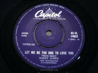 Sonny James Let Me Be The One To Love You 1958 Uk Capitol Cl 14952