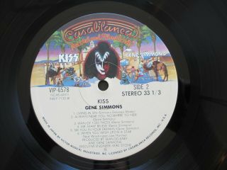 KISS - GENE SIMMONS LP 1978 JAPAN VIP - 6578 VINYL RECORD w/OBI & POSTER 5