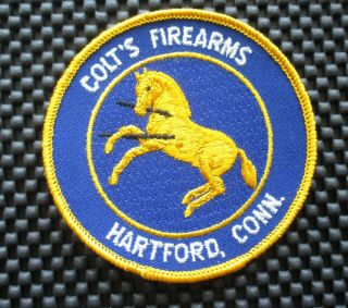 Colt Firearm Embroidered Patch Gun Rifle Revolver Hunting Hartford Ct 3 3/4”