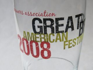 Gabf = Great American Beer Fest Taster Glass 2008 Denver Colorado - Aha Festival