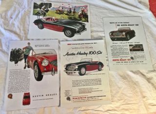 Austin Healey Vintage Posters Set Of 4 Laminated 12x17 Rd0497