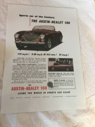 Austin Healey Vintage Posters set of 4 Laminated 12x17 RD0497 4