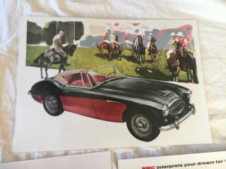 Austin Healey Vintage Posters set of 4 Laminated 12x17 RD0497 5