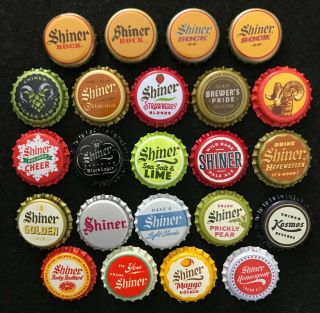 23 Different Shiner Beer Bottle Caps/crowns Usa