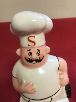 Vintage Shakeys Pizza Parlor Figural Chef Cook Ceramic Bank 2