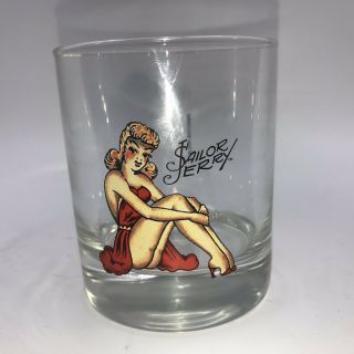 Sailor Jerry Rum Glass Pin Up Girl Retro Style