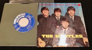 The Beatles 1964 A Hard Day ' s Night 2 Portugal EP w/ Laminated SLEEVE 2