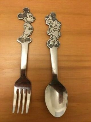 Walt Disney Prod.  Bybonny Japan - Vintage Silver Spoon And Fork Set