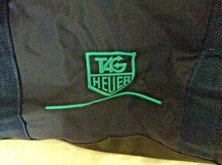 TAG HEUER EXCLUSIVE VIP PROMO TRAVEL BAG DARK BLUE WITH LIGHT BLUE EMBROIDERY 3