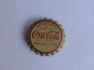 Vintage Minneapolis Mn Coca Cola Cork Bottle Cap Kronkorken