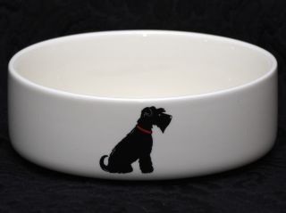 Sweet William London Black Schnauzer Ceramic Dog Water & Food Bowl