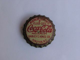 Vintage Kinston Nc North Carolina Coca Cola Cork Bottle Cap Kronkorken