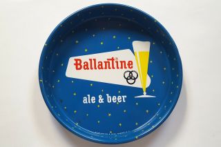 1950/60s Vintage Ballantine Ale & Beer Metal Serving Tray 13 " 