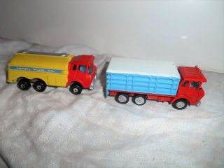 Vintage Marx Fuel Oil Tanker & Box Truck W/ Battery Operated Lights.  1968. 2