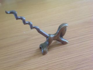 A & Rare Old Antique Brass/Metal ' HORSE ' CORKSCREW see details. 2