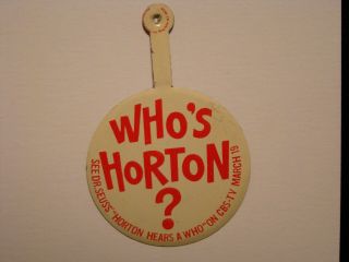 Dr.  Seuss Horton Flat Collectors Lapel Pin Advertising The Cbs Tv Show Of 3/1970