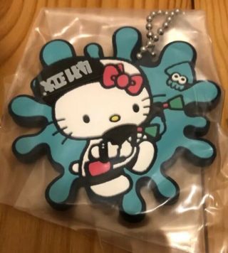 Splatoon 2 X Sanrio Characters Hello Kitty Rubber Strap Keychain Prize Japan