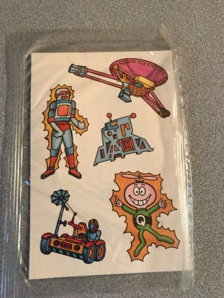 Quisp Stickers Cereal Premiums Vintage In Cellophane