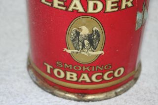 Antique Vintage Union Leader Smoking Tobacco Metal Tobacco Tin Metal Can Sign 2