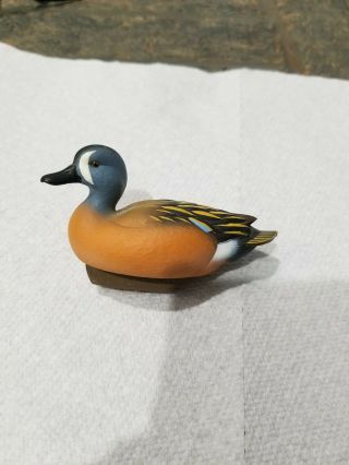 Jett Brunet Ducks Unlimited Miniature Decoy Blue Wing Teal