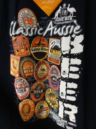 Vintage Classic Aussie Beer Brew Men ' s XL Graphic T - Shirt by Australia Roo NWT 2