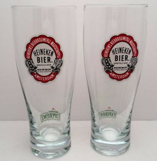 Heineken Experience Amsterdam Limited Edition Beer Tasting Glass Set (2) - 0.  15l