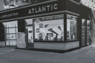 1954 Two Atlantic Gas Station Negatives Main & Harlem,  Snyder,  Ny Large