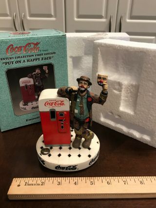 Coca Cola Emmett Kelly " Put On A Happy Face " Figurine Limited Edition