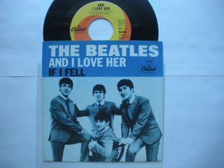 Beatles 1964 0riginal Picture Sleeve,  45 " And I Love Her/if I Fell " Cap.  5235