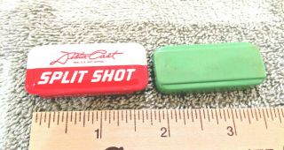 Vintage Dista - Cast Split Shot 12 No.  7 Split Shot Multi Color Red & White Tin.